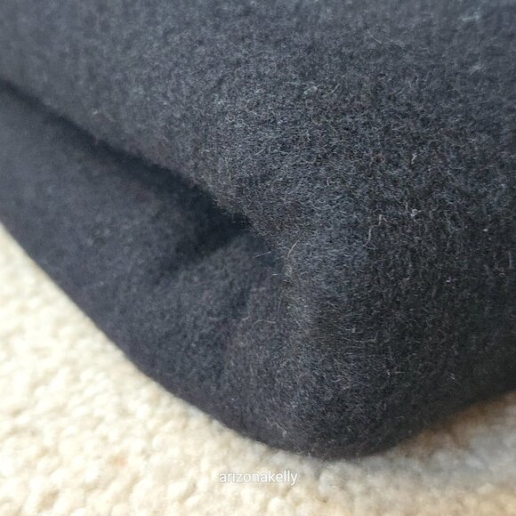 Oversized THICK Wool Wrap Flawless Black Fringe Men's Tall Plus - Picture 5 of 15